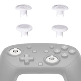 eXtremeRate ThumbsGear Interchangeable Ergonomic Thumbsticks for Nintendo Switch 2 Pro Controller - White - YZDPTM003