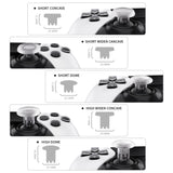 eXtremeRate ThumbsGear Interchangeable Thumbsticks for PS5 Edge Controller - Clear - XCKEGM003