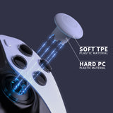 eXtremeRate ThumbsGear Interchangeable Thumbsticks for PS5 Edge Controller - Original White - XCKEGM002