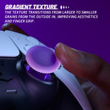 eXtremeRate ThumbsGear V3 Interchangeable Ergonomic Thumbsticks for PS5 Controller, Replacement Analog Thumb Sticks for PS4 Controller - 4 Height Adjustable Convex & Concave Grip Joysticks - Purple - NNFPFM005