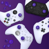 eXtremeRate ThumbsGear V3 Interchangeable Thumbsticks for Xbox Core Controller, 4 Height Adjustable Convex and Concave Grip Joysticks for Xbox One S/X/Elite, for Nintendo Switch Pro Controller - Purple - VRVX3M005