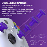 eXtremeRate ThumbsGear V3 Interchangeable Thumbsticks for Xbox Core Controller, 4 Height Adjustable Convex and Concave Grip Joysticks for Xbox One S/X/Elite, for Nintendo Switch Pro Controller - Purple - VRVX3M005