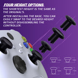 eXtremeRate ThumbsGear V3 Interchangeable Thumbsticks for Xbox Core Controller, 4 Height Adjustable Convex and Concave Grip Joysticks for Xbox One S/X/Elite, for Nintendo Switch Pro Controller - Black - VRVX3M001