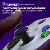 eXtremeRate ThumbsGear V3 Interchangeable Thumbsticks for Xbox Core Controller, 4 Height Adjustable Convex and Concave Grip Joysticks for Xbox One S/X/Elite, for Nintendo Switch Pro Controller - Black - VRVX3M001