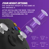 eXtremeRate ThumbsGear V3 Interchangeable Thumbsticks for Xbox Core Controller, 4 Height Adjustable Convex and Concave Grip Joysticks for Xbox One S/X/Elite, for Nintendo Switch Pro Controller - Clear - VRVX3M003