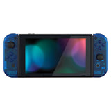 eXtremeRate Transparent Clear Blue Joycon Handheld Controller Housing with Full Set Buttons, DIY Replacement Shell Case for NS Switch JoyCon & OLED JoyCon - Console Shell NOT Included - CM504