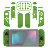 eXtremeRate Transparent Clear Green Joycon Handheld Controller Housing with Full Set Buttons, DIY Replacement Shell Case for NS Switch JoyCon & OLED JoyCon - Console Shell NOT Included - CM503