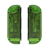 eXtremeRate Transparent Clear Green Joycon Handheld Controller Housing with Full Set Buttons, DIY Replacement Shell Case for NS Switch JoyCon & OLED JoyCon - Console Shell NOT Included - CM503