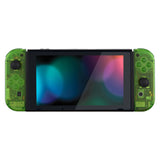 eXtremeRate Transparent Clear Green Joycon Handheld Controller Housing with Full Set Buttons, DIY Replacement Shell Case for NS Switch JoyCon & OLED JoyCon - Console Shell NOT Included - CM503