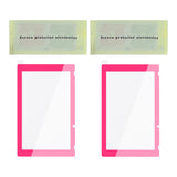 eXtremeRate 2 Pack Bright Pink Transparent HD Clear Saver Protector Film, Tempered Glass Screen Protector for Nintendo Switch [Anti-Scratch, Anti-Fingerprint, Shatterproof, Bubble-Free] - NSPJ0715