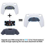 eXtremeRate Turn RISE to RISE4 Kit – Redesigned Sterling Silver K1 K2 K3 K4 Back Buttons Housing & Remap PCB Board for PS5 Controller eXtremeRate RISE & RISE4 Remap kit - Controller & Other RISE Accessories NOT Included - VPFM5013P