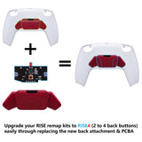 eXtremeRate Turn RISE to RISE4 Kit – Redesigned Volcanic Red Atomic Purple K1 K2 K3 K4 Back Buttons Housing & Remap PCB Board for PS5 Controller eXtremeRate RISE & RISE4 Remap kit - Controller & Other RISE Accessories NOT Included - VPFM5011P