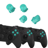 eXtremeRate Two-Tone ABXY Action Buttons with Classic Symbols for Xbox Series X & S Controller & Xbox One S/X & Xbox One Elite V1/V2 Controller - Teal Green & Clear - JDX3M024
