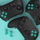 eXtremeRate Two-Tone ABXY Action Buttons with Classic Symbols for Xbox Series X & S Controller & Xbox One S/X & Xbox One Elite V1/V2 Controller - Teal Green & Clear - JDX3M024