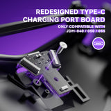 eXtremeRate Type-C Version Replacement Bottom Shell Compatible with PS4 Controller JDM-040/050/055 Models - Black - TCFP4P001