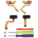 eXtremeRate ZL ZR Buttons Replacement Tactile Switches Ribbon Flex Cable & Custom Left Right Controller Charging Connector Female Socket Port FPC Cable Repair Parts for Nintendo Switch 2 Joycon - GKKNT001