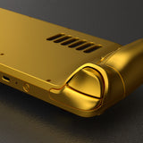 eXtremeRate Replacement Chrome Gold Full Set Shell with Buttons for Steam Deck LCD - QESDD001