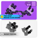 eXtremeRate Face Clicky Kit for PS5 Controller BDM-030/040/050 Face Buttons, Custom Hard Silicone Tactile Switch Dpad Action Buttons Mouse Click Kit for PS5 Controller BDM 030 040 - Without Controller - PFMD019