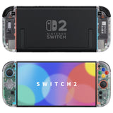 eXtremeRate D-Pad Version Replacement Full Set Shell Case with Buttons for Joycon 2 of Nintendo Switch 2 - Essence Version - Clear - SXANTM004