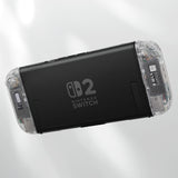 eXtremeRate DIY Replacement Full Set Shell Case with Buttons for Joycon 2 of Nintendo Switch 2 - Deluxe Version - Clear - AWHNTM006