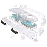 eXtremeRate DIY Replacement Full Set Shell Case with Buttons for Joycon 2 of Nintendo Switch 2 - Deluxe Version - Clear - AWHNTM006