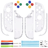 eXtremeRate DIY Replacement Full Set Shell Case with Buttons for Joycon 2 of Nintendo Switch 2 - Essence Version - Clear - BSUNTM006