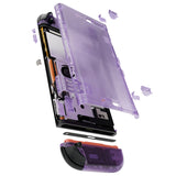 eXtremeRate DIY Replacement Full Set Shells with Buttons for Nintendo Switch 2 - Essence Version - Clear Atomic Purple - RHANTM001