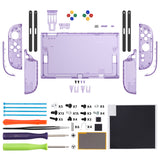 eXtremeRate DIY Replacement Full Set Shells with Buttons for Nintendo Switch 2 - Essence Version - Clear Atomic Purple - RHANTM001
