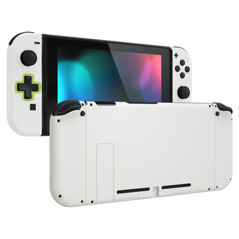 eXtremeRate Dpad Version Custom Full Set Shell for Nintendo Switch, Replacement Console Back Plate, NS Joycon Handheld Controller Housing with Buttons for Nintendo Switch - White - QZP3001