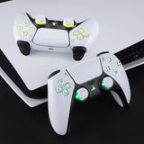 eXtremeRate Multi-Colors Luminated Buttons DTF V4 LED Kit for PS5 Controller BDM-030/040/050/060 - White - PFLED06G4