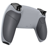 eXtremeRate Performance Custom Back Housing Bottom Shell Compatible with PS5 Controller BDM-010/020/030/040/050 - Rubberized New Hope Gray & Classic Gray - DPFU6003