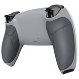 eXtremeRate Performance Custom Back Housing Bottom Shell Compatible with PS5 Controller BDM-010/020/030/040/050 - Rubberized New Hope Gray & Classic Gray - DPFU6003
