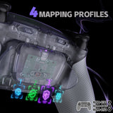 eXtremeRate RISE Plus MAX Back Paddles Kit with Clicky Trigger Stops & Rubberized Grip for PS5 Controller BDM-030/040/050 - Clear & Gray - GQTPFM007M2