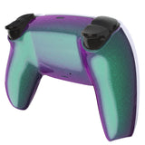eXtremeRate Custom Back Housing Bottom Shell Compatible with PS5 Controller BDM-010/020/030/040/050 - Chameleon Purple Blue Glossy - DPFP3001