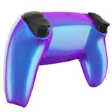 eXtremeRate Custom Back Housing Bottom Shell Compatible with PS5 Controller BDM-010/020/030/040/050 - Chameleon Purple Blue Glossy - DPFP3001