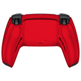 eXtremeRate Custom Back Housing Bottom Shell Compatible with PS5 Controller BDM-010/020/030/040/050 - Chrome Red Glossy - DPFD4003