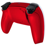 eXtremeRate Custom Back Housing Bottom Shell Compatible with PS5 Controller BDM-010/020/030/040/050 - Chrome Red Glossy - DPFD4003