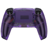 eXtremeRate Custom Back Housing Bottom Shell Compatible with PS5 Controller BDM-010/020/030/040/050 - Clear Atomic Purple - DPFM5005