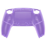 eXtremeRate Custom Back Housing Bottom Shell Compatible with PS5 Controller BDM-010/020/030/040/050 - Clear Atomic Purple - DPFM5005