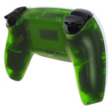 eXtremeRate Custom Back Housing Bottom Shell Compatible with PS5 Controller BDM-010/020/030/040/050 - Clear Green - DPFM5003