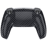 eXtremeRate Custom Back Housing Bottom Shell Compatible with PS5 Controller BDM-010/020/030/040/050 - Graphite Carbon Fiber Pattern - DPFS2002