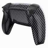 eXtremeRate Custom Back Housing Bottom Shell Compatible with PS5 Controller BDM-010/020/030/040/050 - Graphite Carbon Fiber Pattern - DPFS2002