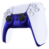 eXtremeRate Cobalt Blue Decorative Trim Shell Compatible with ps5 Controller, DIY Replacement Clip Shell, Custom Plates Cover Compatible with ps5 Controller w/ Accent Rings - GPFP3039