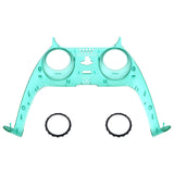 eXtremeRate Emerald Green Decorative Trim Shell for PS5 Controller, DIY Replacement Clip Shell for PS5 Controller, Custom Plates Cover for PS5 Controller w/ Accent Rings - GPFM5009