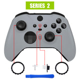 eXtremeRate Replacement Front Housing Shell Case for Xbox One Elite Series 2 & Elite 2 Core Controller (Model 1797) - New Hope Gray - ELP337