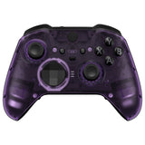 eXtremeRate Replacement Front Housing Shell Case for Xbox One Elite Series 2 & Elite 2 Core Controller (Model 1797) - Clear Atomic Purple - ELM504