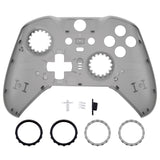 eXtremeRate Replacement Front Housing Shell Case for Xbox One Elite Series 2 & Elite 2 Core Controller (Model 1797) - Clear Black - ELM508