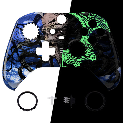eXtremeRate Replacement Front Housing Shell Case for Xbox One Elite Series 2 & Elite 2 Core Controller (Model 1797) - Glow in Dark - The Awakening of the Earth Lord - ELT149