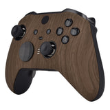 eXtremeRate Replacement Front Housing Shell Case for Xbox One Elite Series 2 & Elite 2 Core Controller (Model 1797) - Wood Grain - ELS201