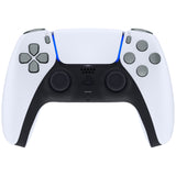eXtremeRate Replacement D-pad R1 L1 R2 L2 Triggers Share Options Face Buttons, Metallic Steel Gray Full Set Buttons Compatible with ps5 Controller BDM-010 & BDM-020 - JPF1039G2